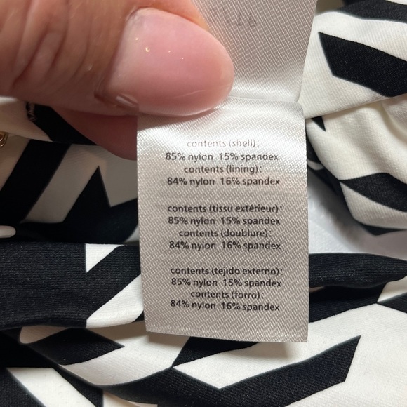 NWT WeWoreWhat Black White Houndstooth Bikini Claudia Top Riviera Bottom XS - Picture 8 of 13